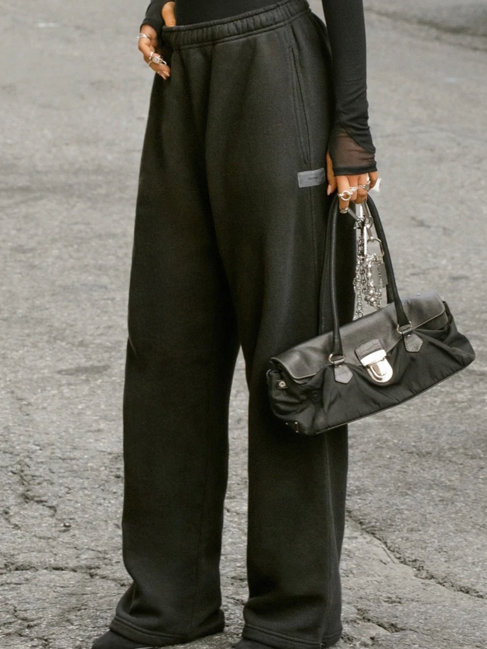 JOAH BROWN OVERSIZED STRAIGHT LEG JOGGER SIZE XS/SM - Picture 3 of 9